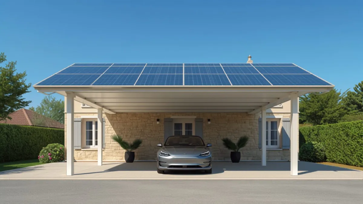Carport solaire : illustration